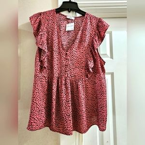 Women's Mauve dotted top